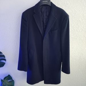 Banana Republic Men's Wool/Cashmere Overcoat in Navy Blue | M